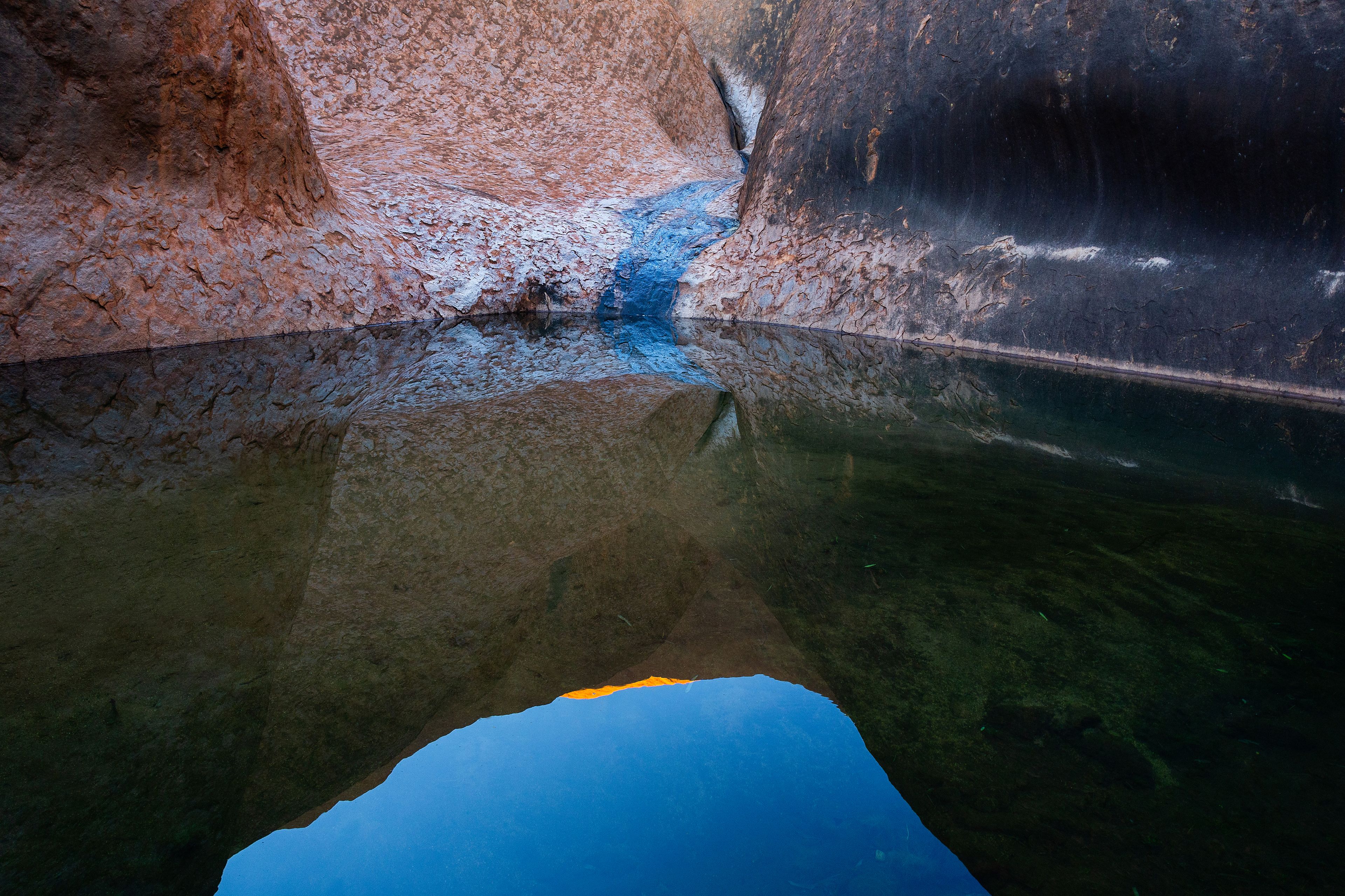 Mutitjulu Wateringhole at Uluru. Uluru- Kata Tjuṯa National Park, Northern Territory. Photographer: Steve Christo. Source: Getty Images. Used under licence.