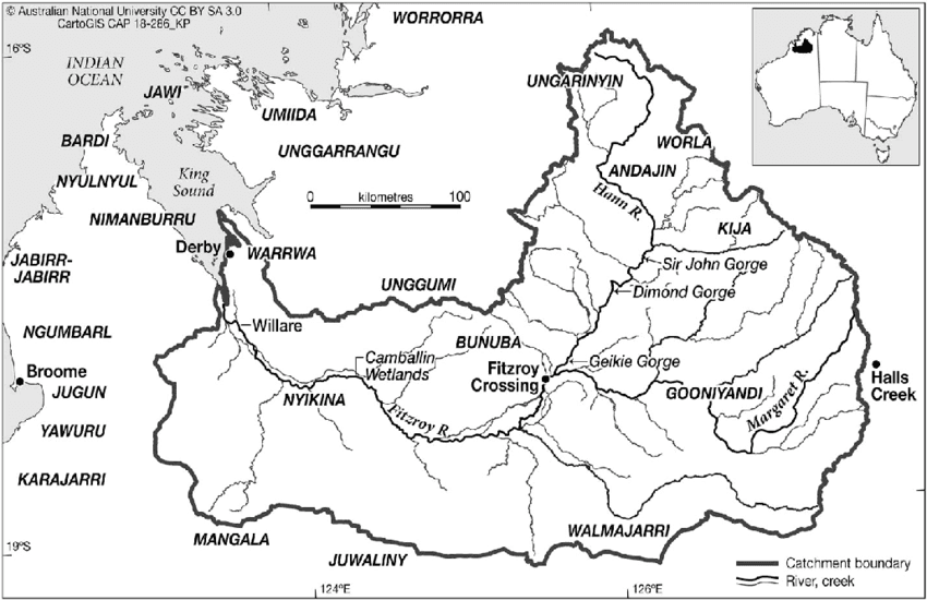 Location of the Martuwarra (Fitzroy River) Catchment, Western Australia
