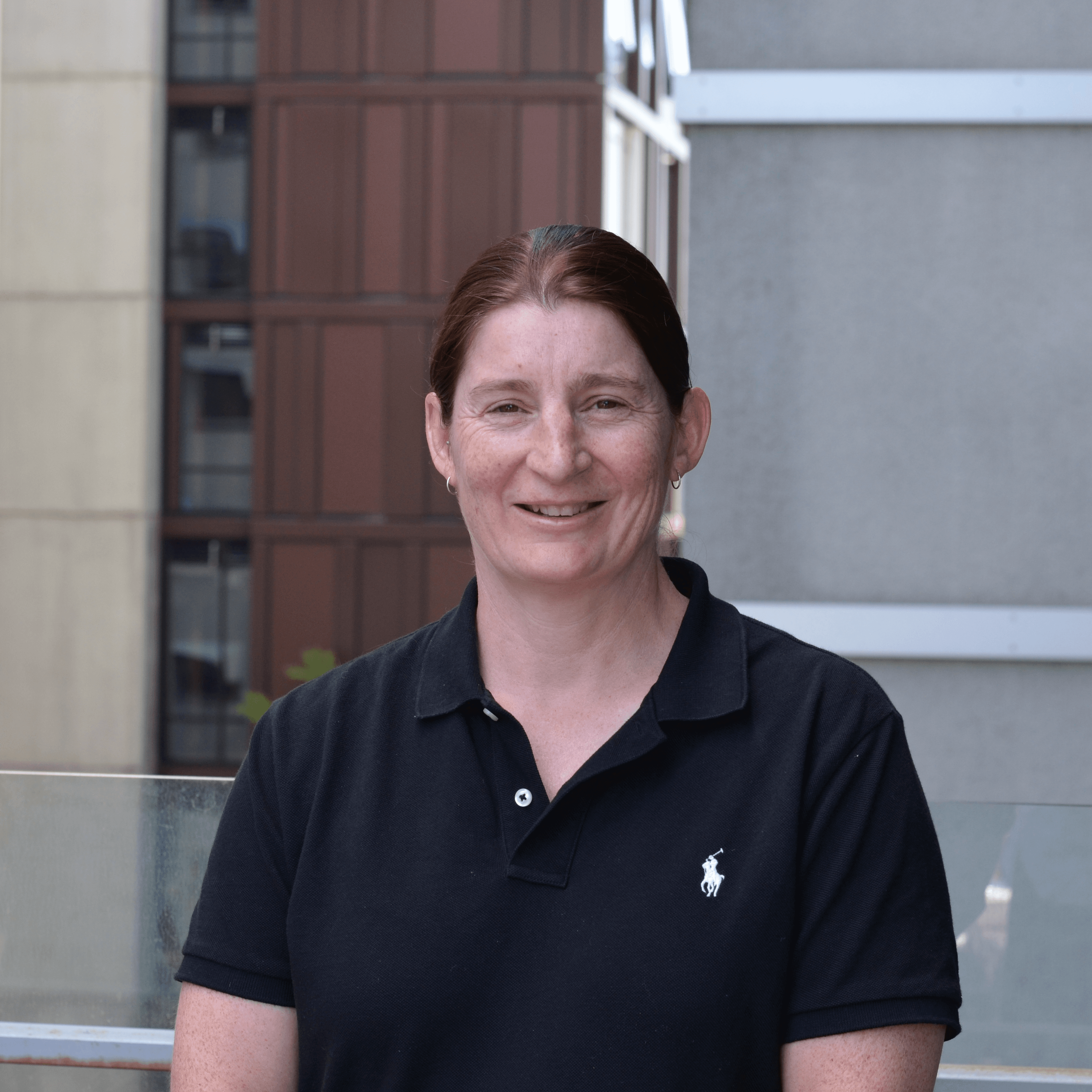Nadine Crane, Schools Lead Nadine Crane outside the Faculty of Education