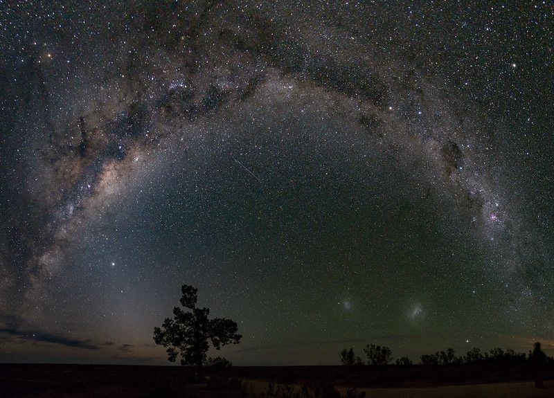The Milky Way galaxy arches over Lake Mungo, Mungo National Park. Barkandji/Paakantyi, Mutthi Mutthi and Ngiyampaa country. 