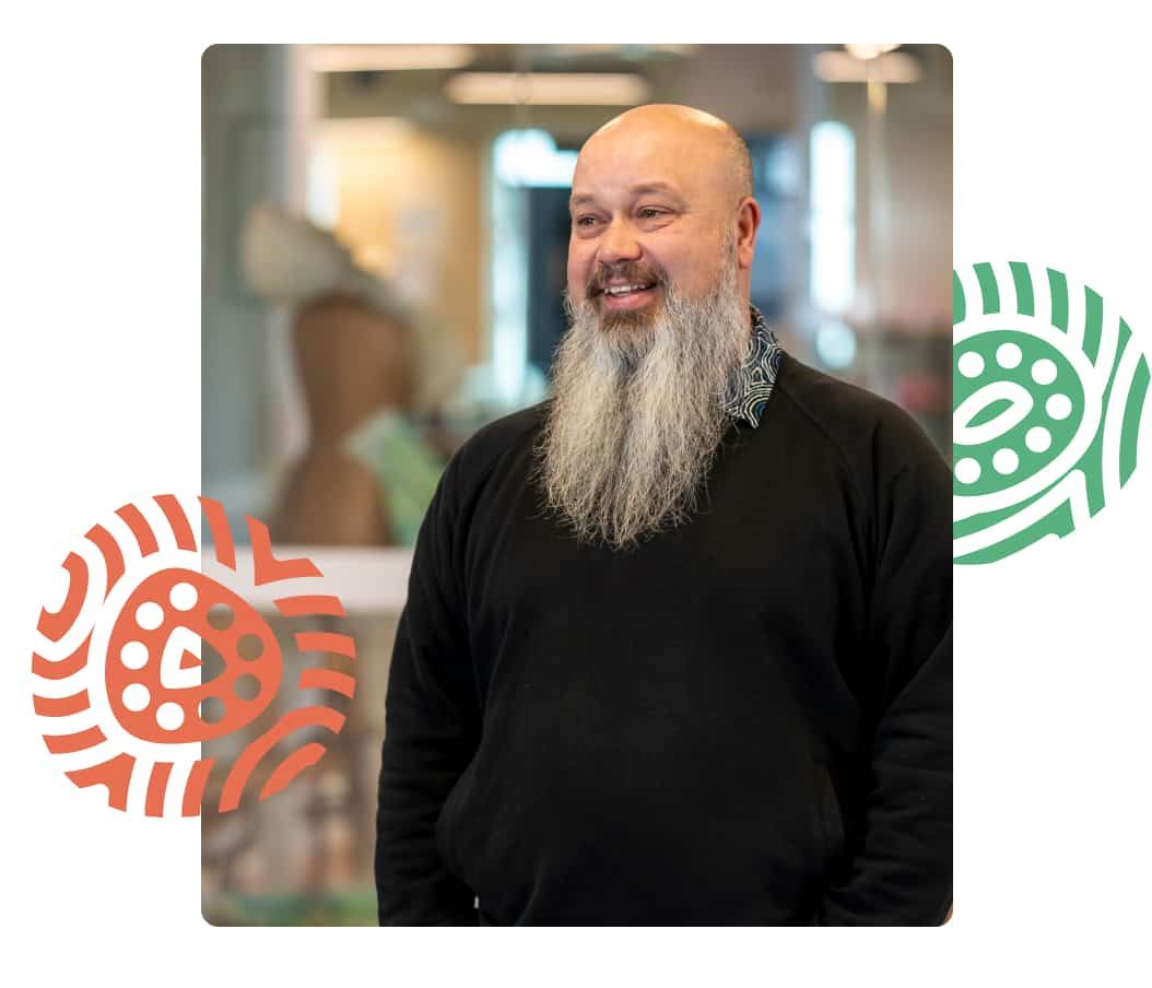 Bradley Moggridge with Pattern Associate-Professor Bradley Moggridge