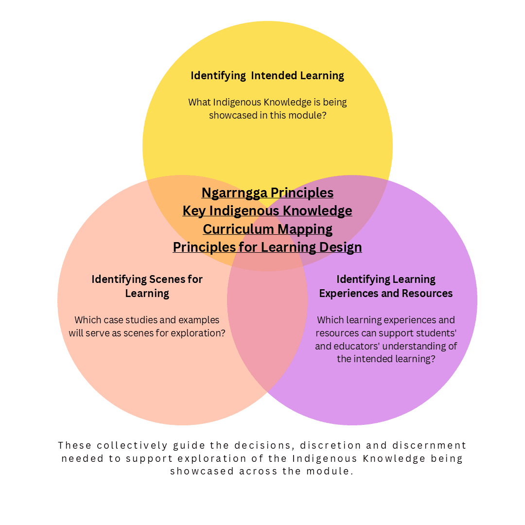 Entwined conceptual framework for Ngarrngga module planning