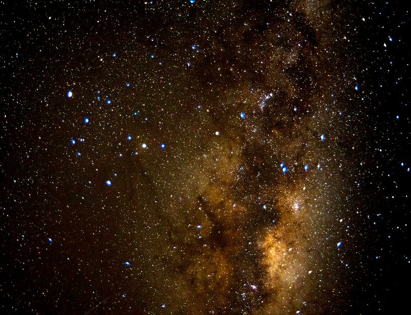 Scorpius featuring Mars and Saturn. Photographer: Peter Lieverdink. Source: Flicker. License: CC BY-SA 2.0. Scorpius featuring Mars and Saturn in the night sky