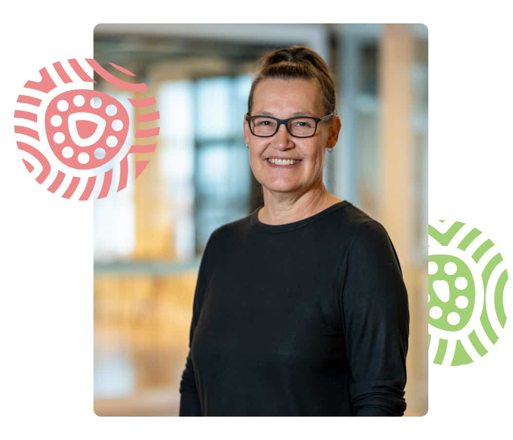 Christine Evans with Pattern Associate Professor Christine Evans